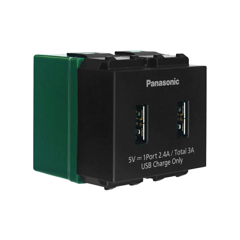 Panasonic - USB Charger Type A 2 port อุปกรณ์ชาร์จ USB พร้อมฟังก์ชั่น ความปลอดภัย รองรับแท็บเล็ตและสมาร์ทโฟน