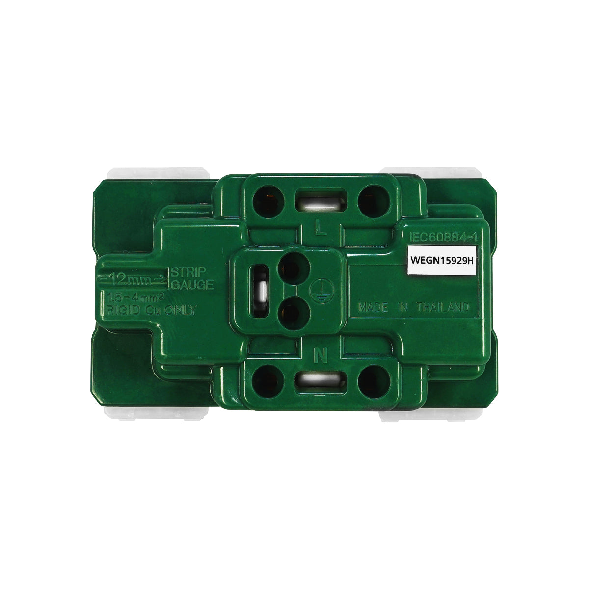 WEGN15929H เต้ารับคู่ เสียบขากลมแบน มีกราวด์