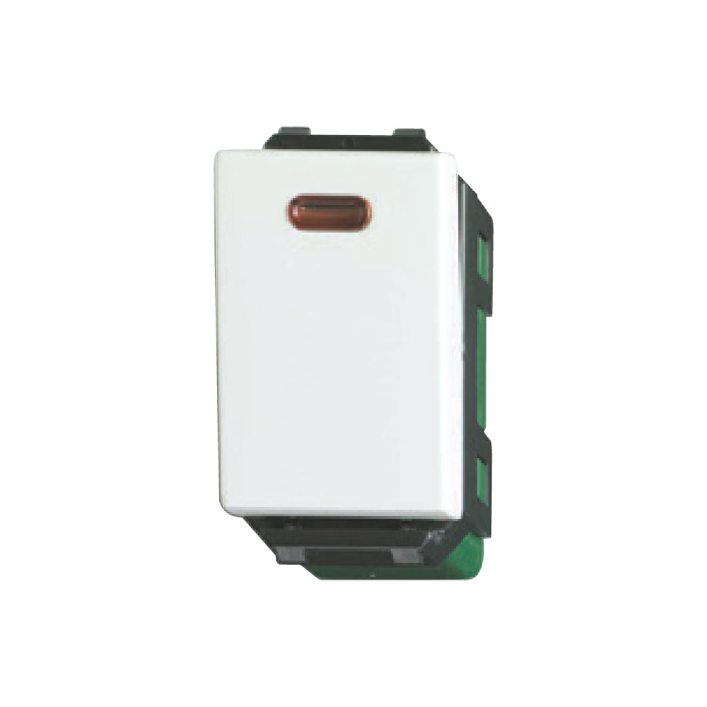 WEG5341 สวิตช์โกลว์ทางเดียว (เปิดมีไฟ)  (3-สาย)