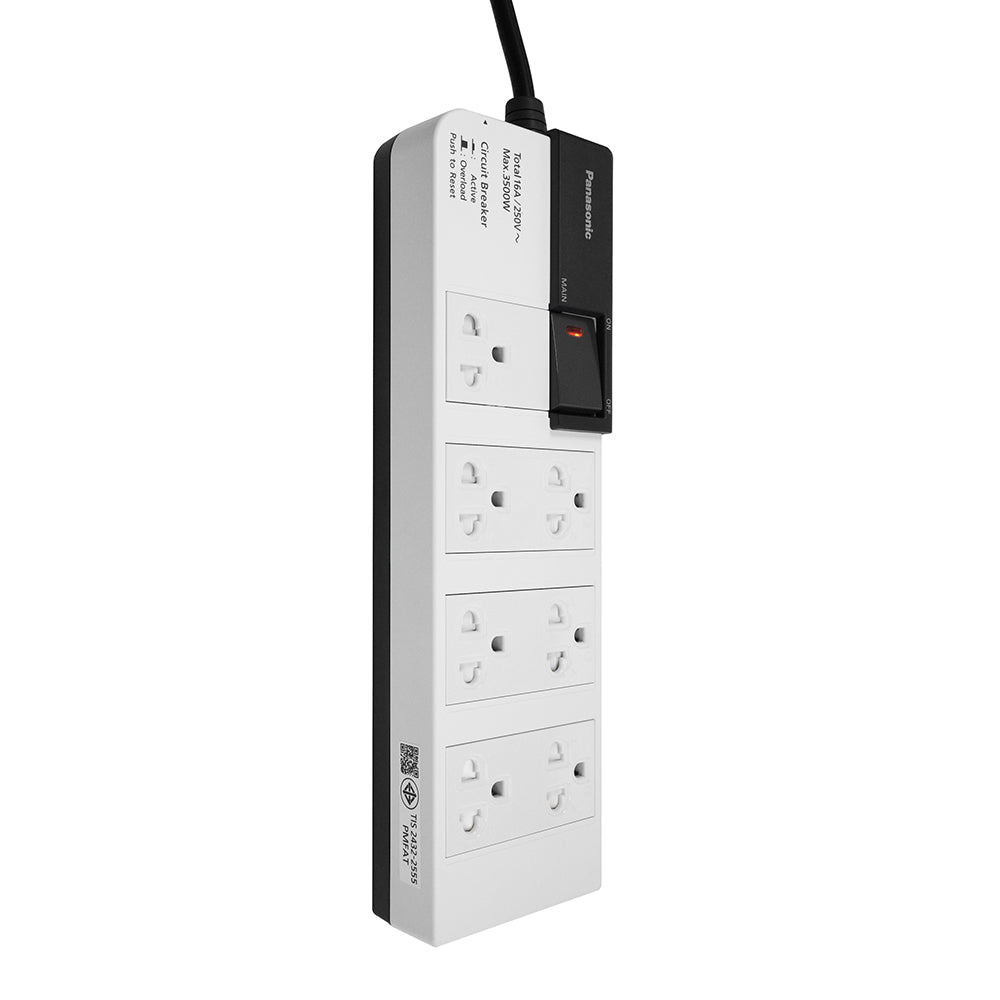 Panasonic ปลั๊กพ่วง พานาโซนิค 16A 3500W • 7 เต้ารับ • 1สวิตช์คุม