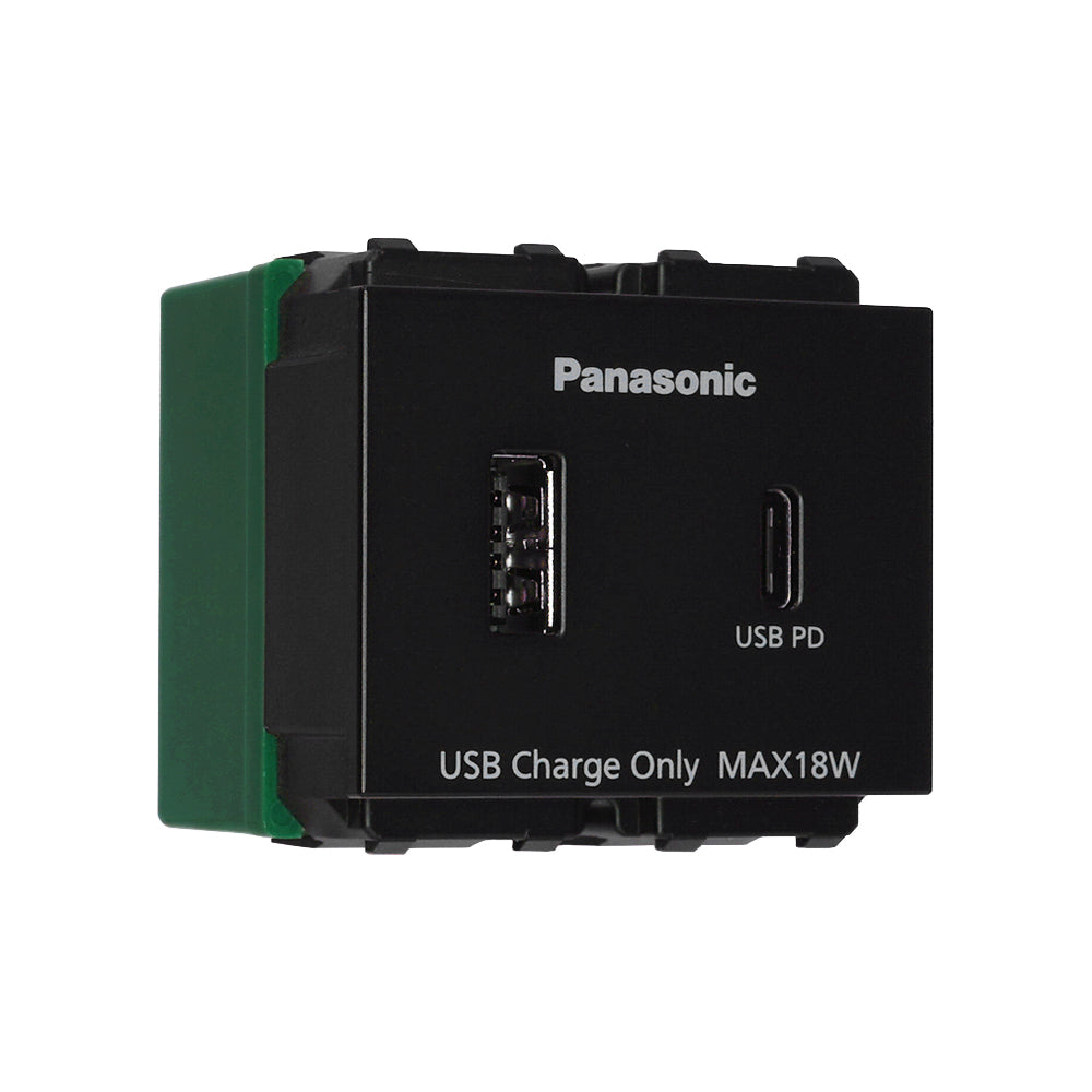 Panasonic  - USB Charger Type A+C  อุปกรณ์ชาร์จ  USB  พร้อมฟังก์ชั่น  ความปลอดภัย  รองรับแท็บเล็ตและสมาร์ทโฟน