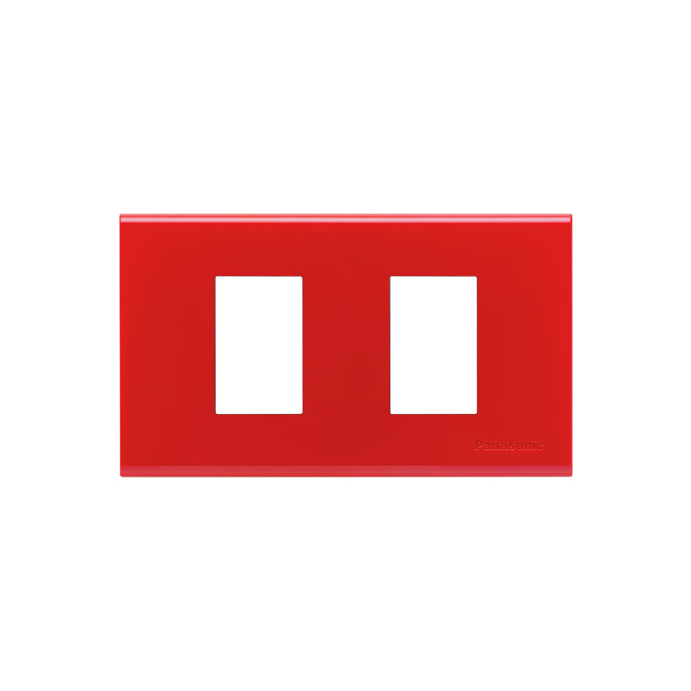 WEG6802RK ฝาพลาสติกสีแดง ( 2 ช่อง )