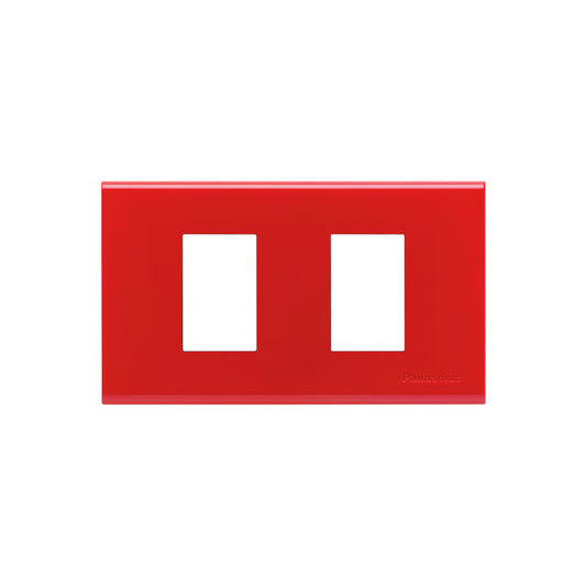 WEG6802RK ฝาพลาสติกสีแดง ( 2 ช่อง )