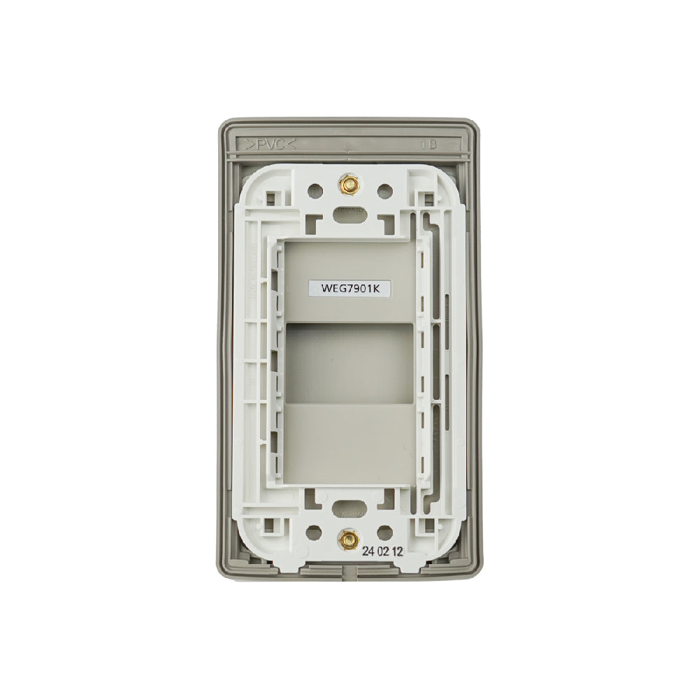 WEG7901 ฝาพลาสติกกันน้ำ 1 ช่อง ( สำหรับ 1 อุปกรณ์ )