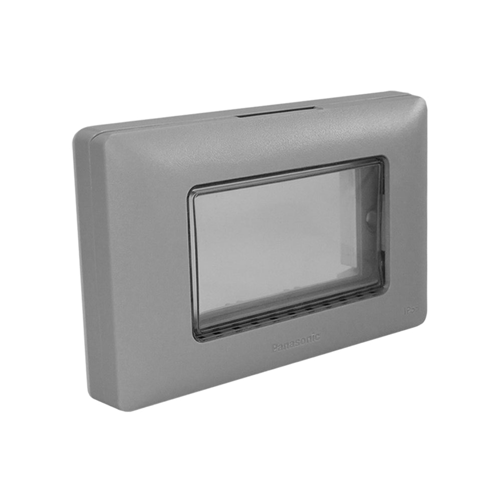 Panasonic ฝากันน้ำ พร้อมหน้าต่าง PVC มองเห็นภายใน ขนาด 2x4" ระดับ  IP55 : สามารถป้องกันน้ำ หรือละอองน้ำ และป้องกันฝุ่น