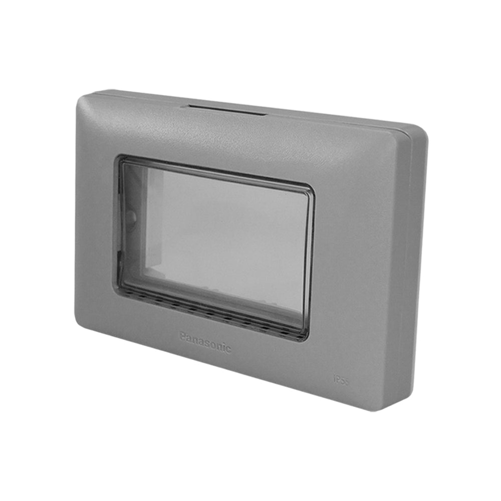 Panasonic ฝากันน้ำ พร้อมหน้าต่าง PVC มองเห็นภายใน ขนาด 2x4" ระดับ  IP55 : สามารถป้องกันน้ำ หรือละอองน้ำ และป้องกันฝุ่น