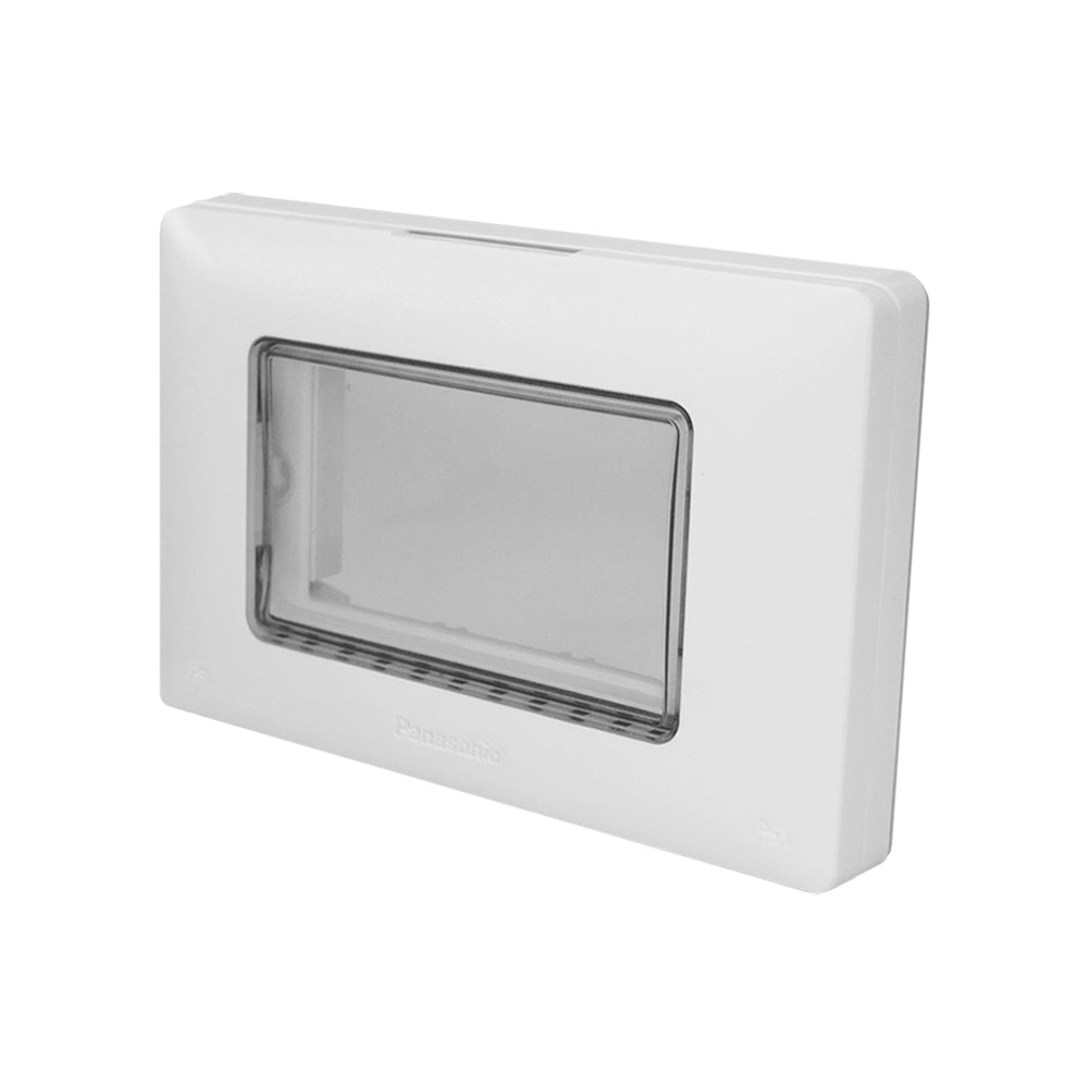 Panasonic ฝากันน้ำ พร้อมหน้าต่าง PVC มองเห็นภายใน ขนาด 2x4" ระดับ  IP55 : สามารถป้องกันน้ำ หรือละอองน้ำ และป้องกันฝุ่น