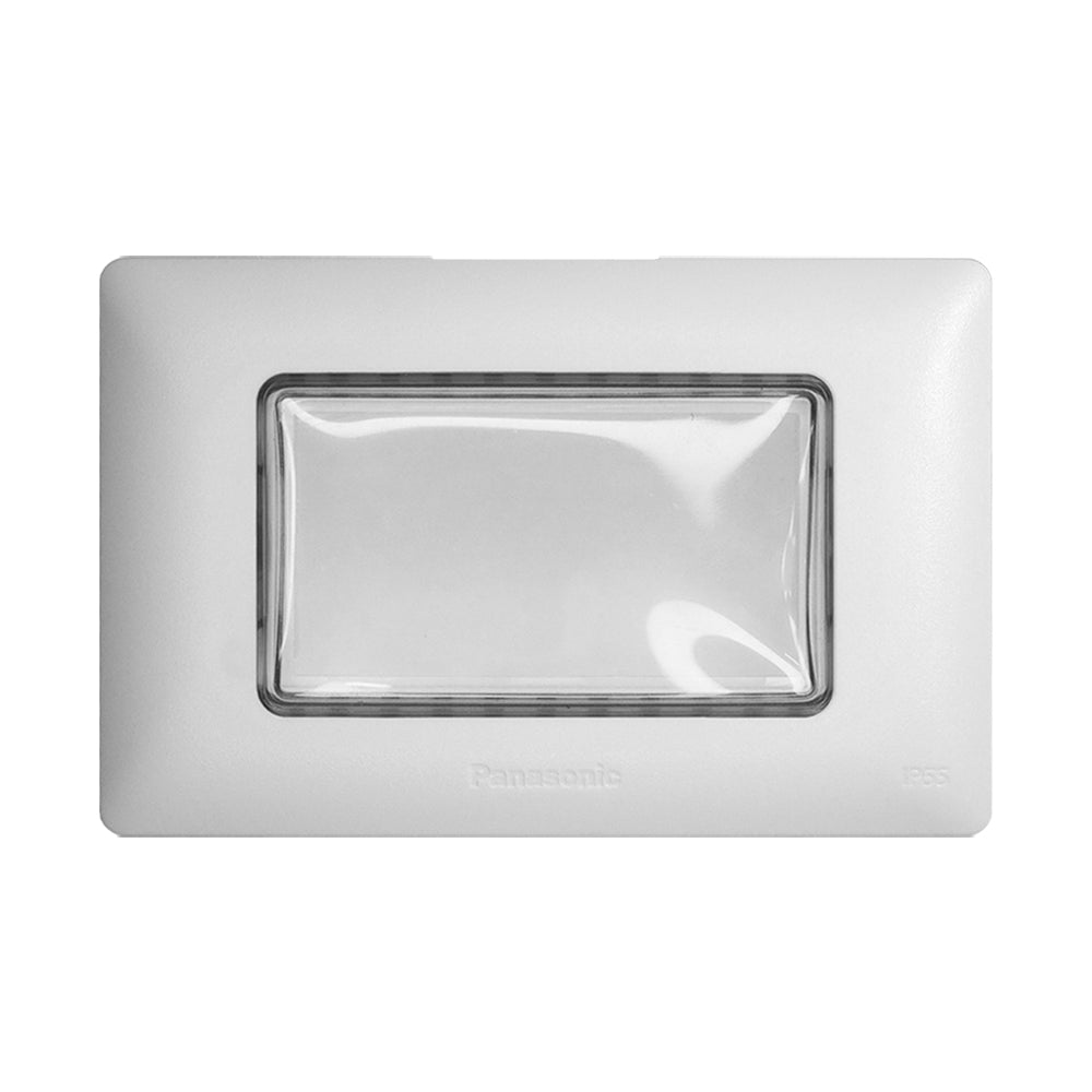 Panasonic ฝากันน้ำ พร้อมหน้าต่าง PVC มองเห็นภายใน ขนาด 2x4" ระดับ  IP55 : สามารถป้องกันน้ำ หรือละอองน้ำ และป้องกันฝุ่น
