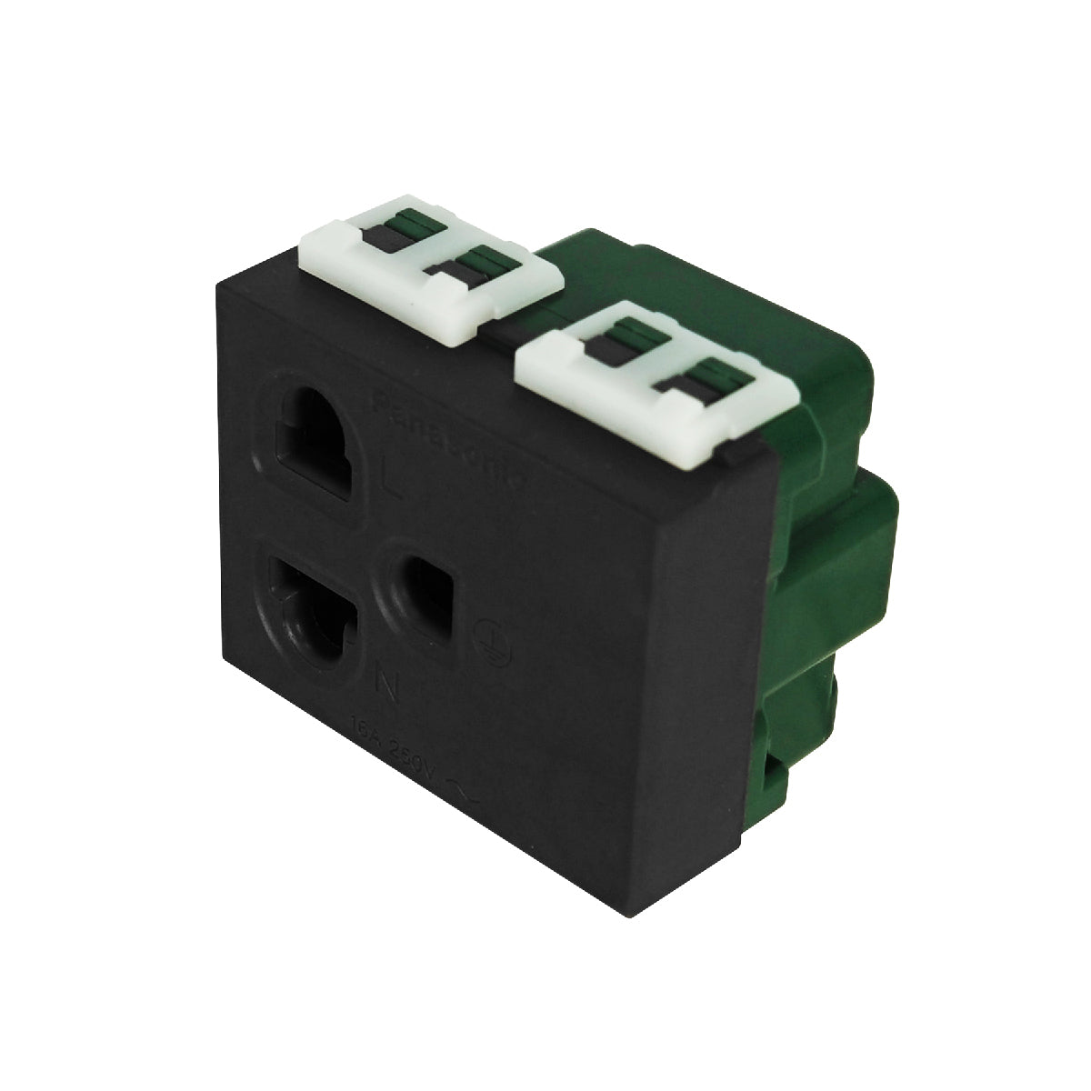 WEGN1191B เต้ารับเดี่ยว เสียบขากลมแบน มีกราวด์