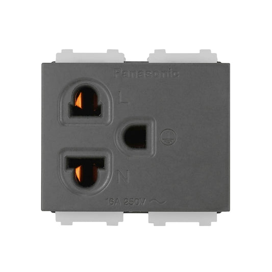 WEGN1191H เต้ารับเดี่ยว เสียบขากลมแบน มีกราวด์