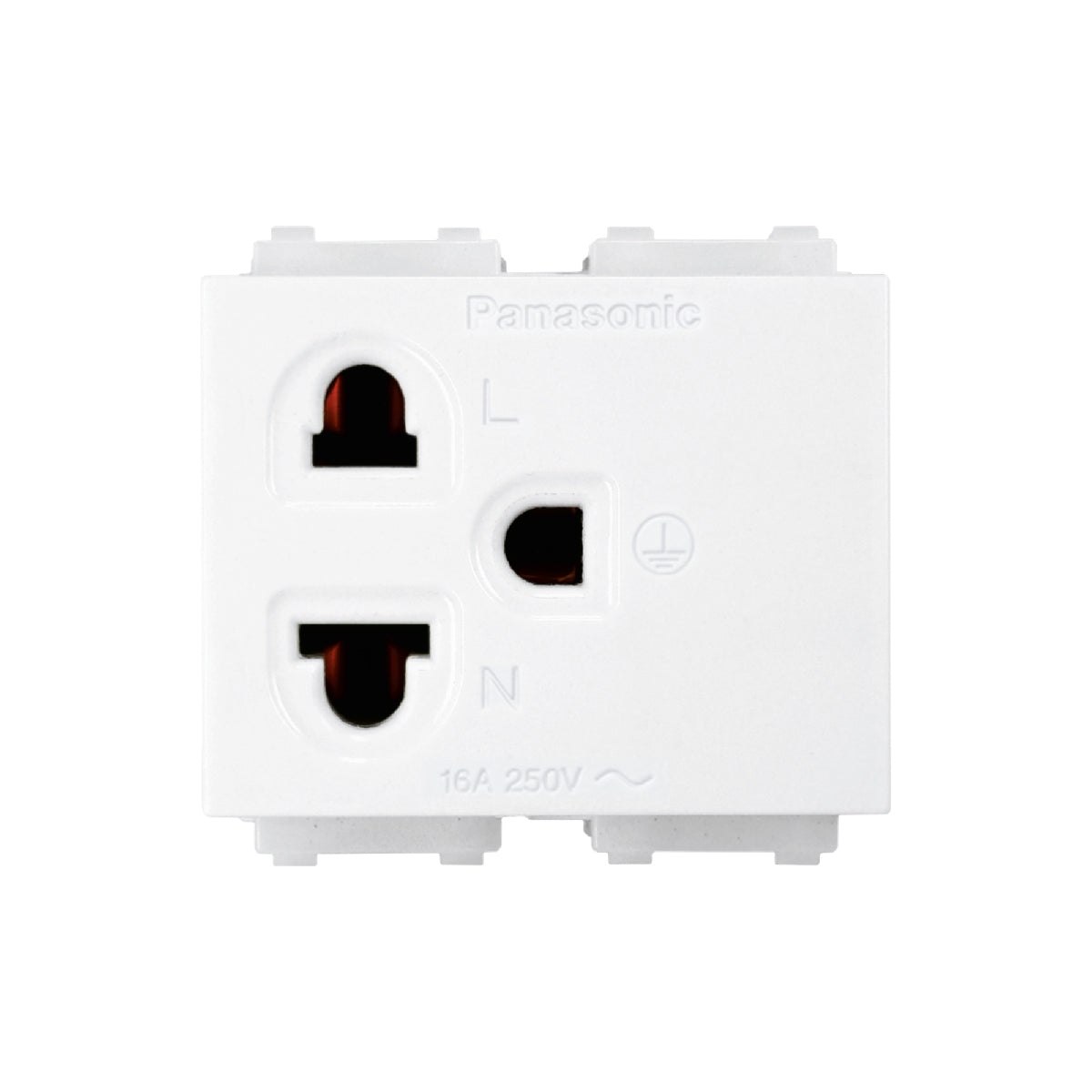 WEGN1191 เต้ารับเดี่ยว เสียบขากลมแบน มีกราวด์