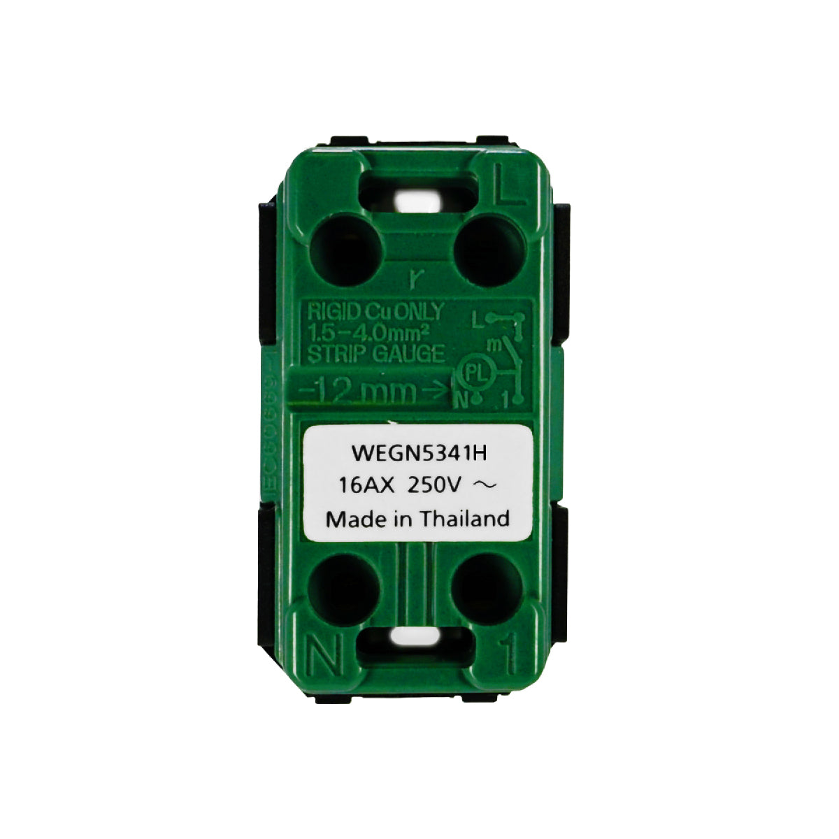 WEGN5341H สวิตช์โกลว์ทางเดียว (เปิดมีไฟ) (3สาย) <ขนาดมาตรฐาน>